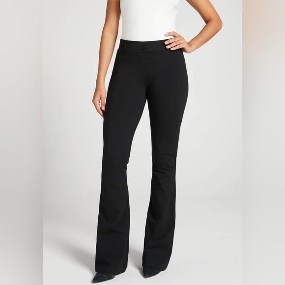 Betabrand Classic Dress Pant Yoga Pant Bootcut in Black - Picture 1 of 13